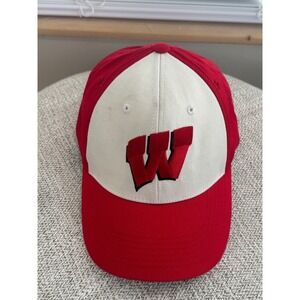 Wisconsin Badgers Baseball Cap Captivating Headgear NCAA Red & White Hat